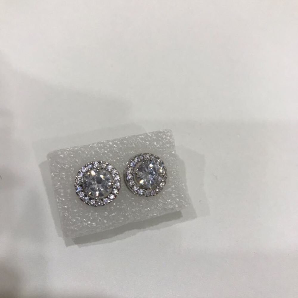Cubic Zirconia Stud Earrings - Picture 2 of 8